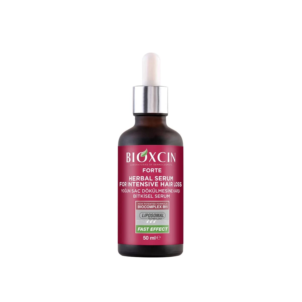 Bioxcin Forte Herbal Serum, 50 ml dropper bottle