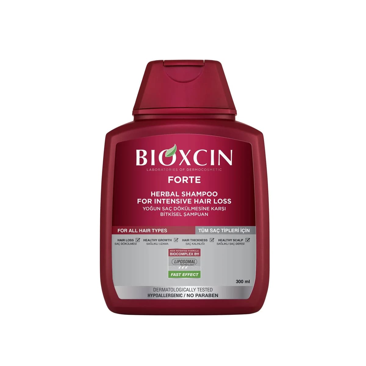 Bioxcin Forte Herbal Shampoo, 300 ml bottle