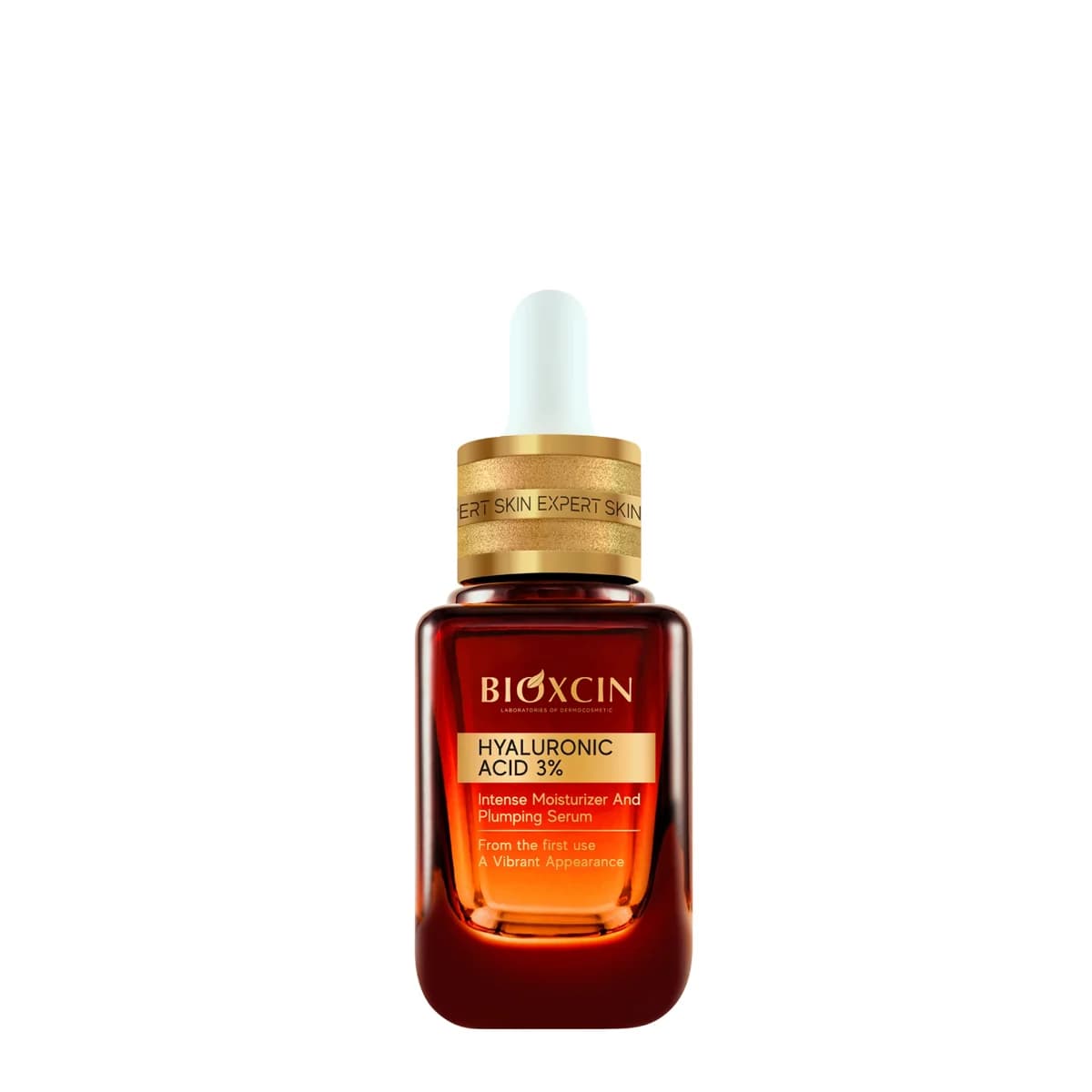 Bioxcin Skin Expert Hyaluronic Acid 3% serum, amber dropper bottle